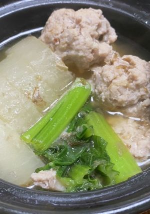 簡単でふわふわ鶏つみれ団子スープおでん-レシピのメイン写真