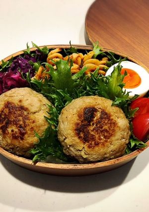 のっけ弁当2021.11.22餃子バーグ-レシピのメイン写真