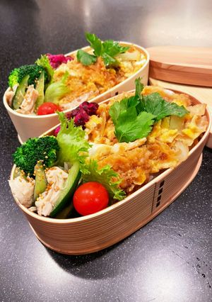 高校生弁当　ひれかつ丼弁当-レシピのメイン写真