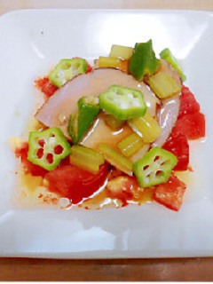 トマトとハムの夏野菜あんかけ-レシピのメイン写真