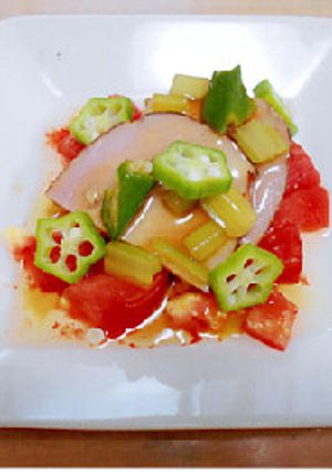 トマトとハムの夏野菜あんかけ-レシピのメイン写真