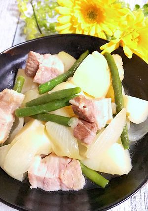 塩こうじで漬け込んだ豚バラ肉で塩じゃが-レシピのメイン写真