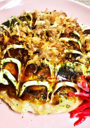 白菜でお好み焼き　ヘルシーふっくら-レシピのメイン写真