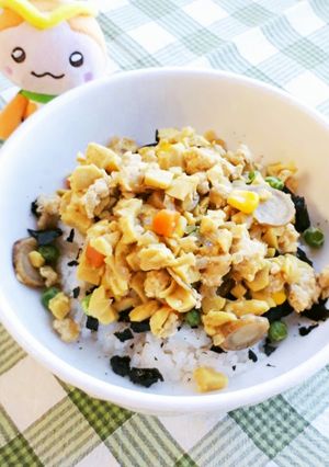 高野豆腐のカレー風味丼-レシピのメイン写真