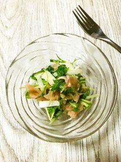 水菜と梨と生ハムのサラダ-レシピのメイン写真