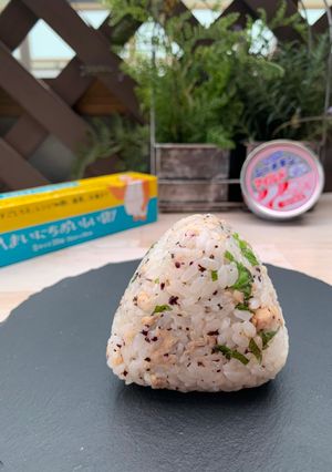 ポリ袋ふりふりおにぎり『ツナとゆかり』-レシピのメイン写真