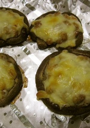 しいたけの納豆とろろチーズ焼き♪-レシピのメイン写真
