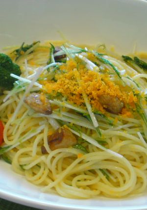 からすみと水菜のスパゲティー♬-レシピのメイン写真