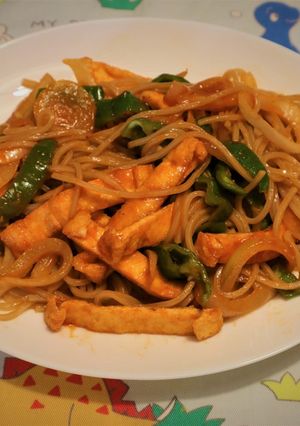 ヴィーガン食のナポリタン-レシピのメイン写真