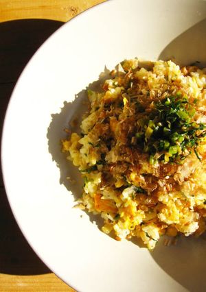 カブの葉っぱで　簡単和風チャーハン-レシピのメイン写真