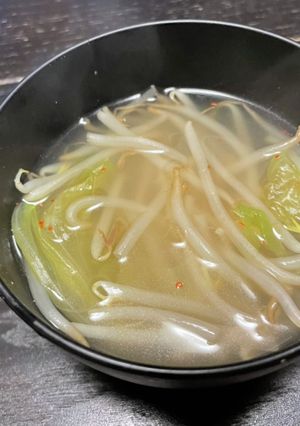 寒い冬に、激安!もやしスープの作り方-レシピのメイン写真