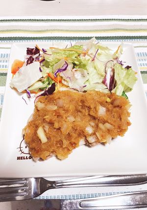 ポークソテーのアップルシナモンソースがけ-レシピのメイン写真