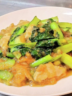話題のやみつき小松菜!鶏胸みぞれ青菜炒め-レシピのメイン写真