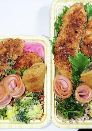 【夫婦弁当172】鮭フライとささみ梅春巻-レシピのメイン写真