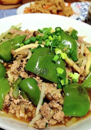 ピーマンと挽き肉のオイスター炒め-レシピのメイン写真