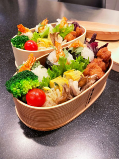 高校生弁当 エビ天むす弁当-レシピのメイン写真