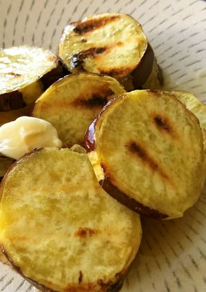 さつまいもを油を使わずにラクックで焼く-レシピのメイン写真