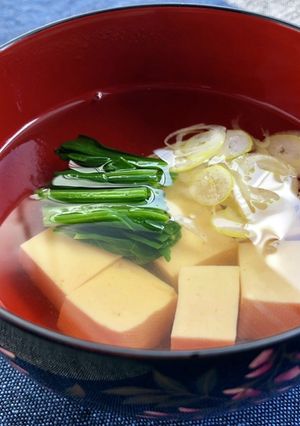 お出汁をとり，味わう☆お豆腐のお吸い物-レシピのメイン写真