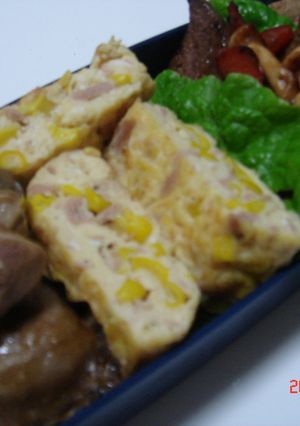 美味しい・・・マヨコーンツナの卵焼き-レシピのメイン写真