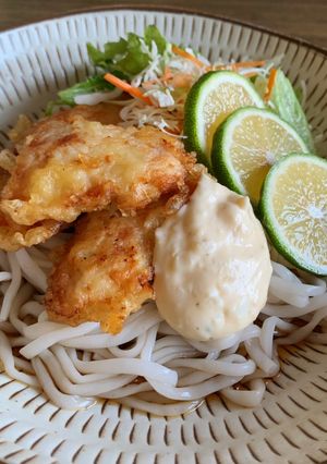 タルタルとり天うどん-レシピのメイン写真