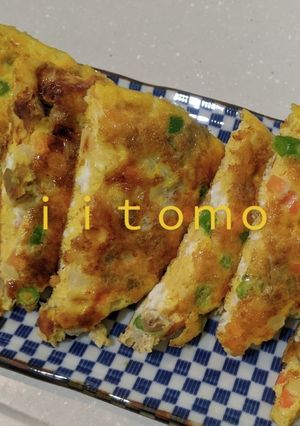 グリルパン♪簡単♪オープンオムレツ-レシピのメイン写真
