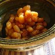 大豆水煮缶あまったら甘く煮ておこう♪