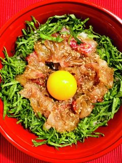 ごまたっぷり鯛の漬け丼-レシピのメイン写真