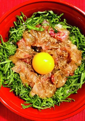 鯛のごまだれ漬け丼-レシピのメイン写真