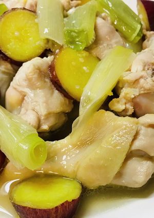 手羽元とさつまいもの塩麹バター煮♡-レシピのメイン写真