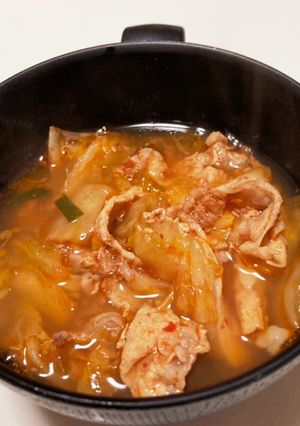 ノンオイル！あたりめでキムチチゲ風-レシピのメイン写真