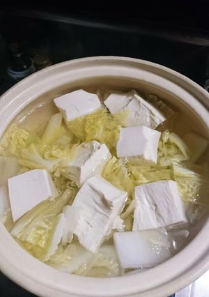 究極の鍋はこれだなっ！白菜豆腐だけよっ。-レシピのメイン写真