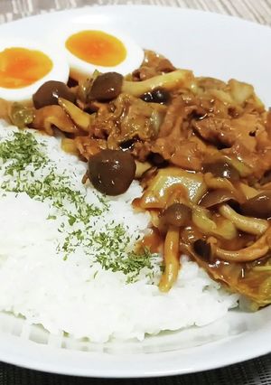 超簡単！白菜としめじの無水カレー！！-レシピのメイン写真