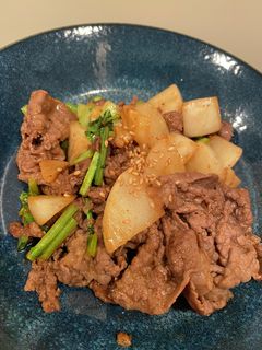 かぶと牛肉の甘辛炒め-レシピのメイン写真