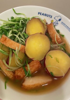 さつまいも・さつま揚げ・水菜の煮物-レシピのメイン写真