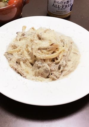 自家製パンチェッタ☆きのこクリームパスタ-レシピのメイン写真