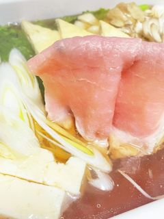 簡単レタス豚しゃぶ鍋 鍋タレ不要!-レシピのメイン写真