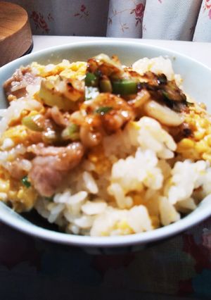 卵と豚肉の、甘い混ぜご飯-レシピのメイン写真
