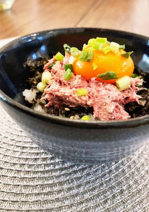 濃厚♡韓国海苔とコーンビーフ丼-レシピのメイン写真