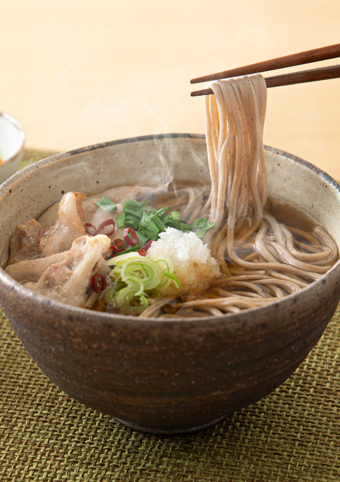【卯月製麺】豚肉とにらのみぞれ蕎麦-レシピのメイン写真