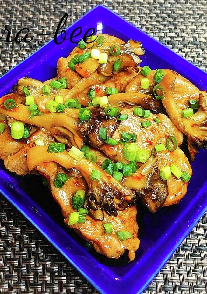 黒舞茸と豚ヒレ肉の豆板醤バタぽん炒め-レシピのメイン写真