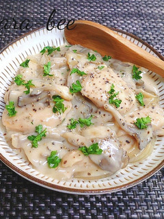 節約♪むね肉と舞茸のオイスタークリーム煮-レシピのメイン写真