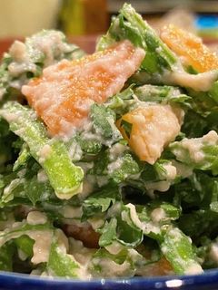 豆腐の水切り不要!春菊と柿の白和え-レシピのメイン写真