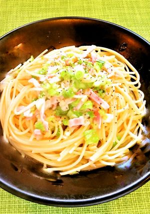 ☺簡単♪長ねぎとベーコンのパスタ☺-レシピのメイン写真