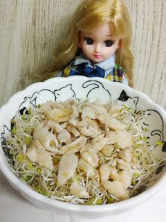リカちゃん♡鶏皮とアルファルファのサラダ-レシピのメイン写真