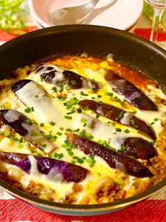悪魔的☆茄子と挽肉のカレーチーズ焼き-レシピのメイン写真