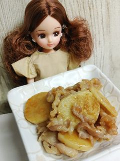 リカちゃん♡大和芋(長芋)豚肉の甘辛炒め-レシピのメイン写真