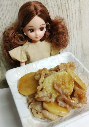 リカちゃん♡大和芋(長芋)豚肉の甘辛炒め-レシピのメイン写真