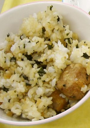 簡単給食 カツオくんワカメちゃんご飯-レシピのメイン写真