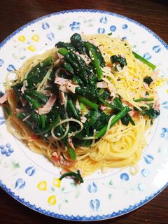 簡単☆ほうれん草とベーコンの和風パスタ-レシピのメイン写真