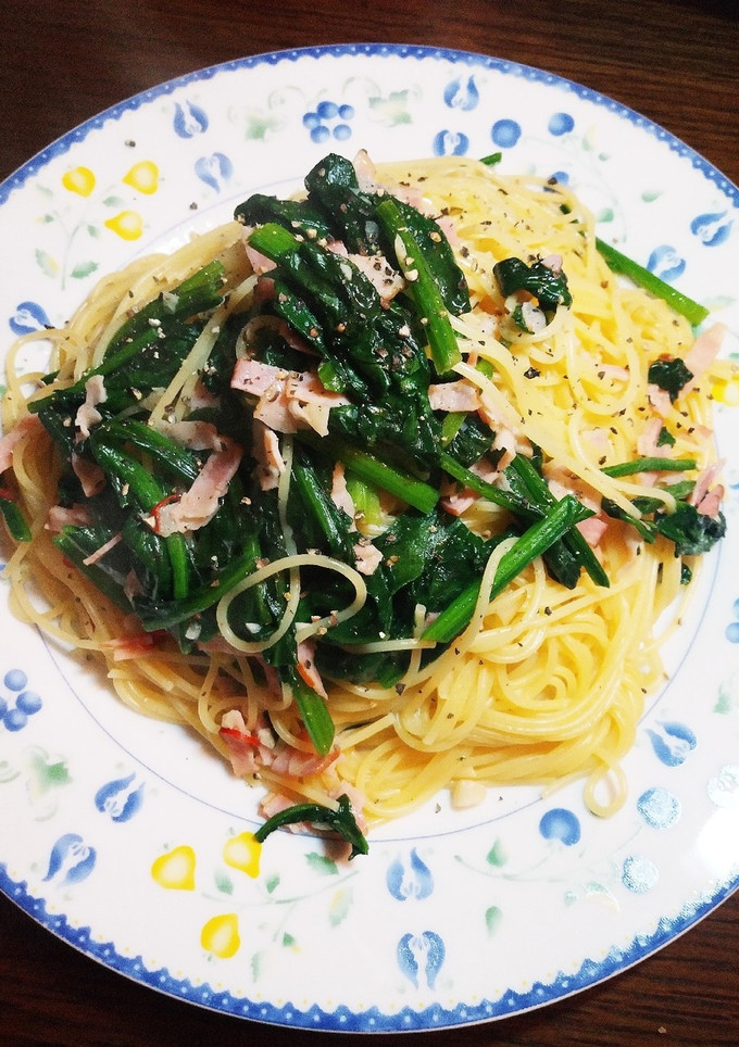 簡単☆ほうれん草とベーコンの和風パスタ-レシピのメイン写真